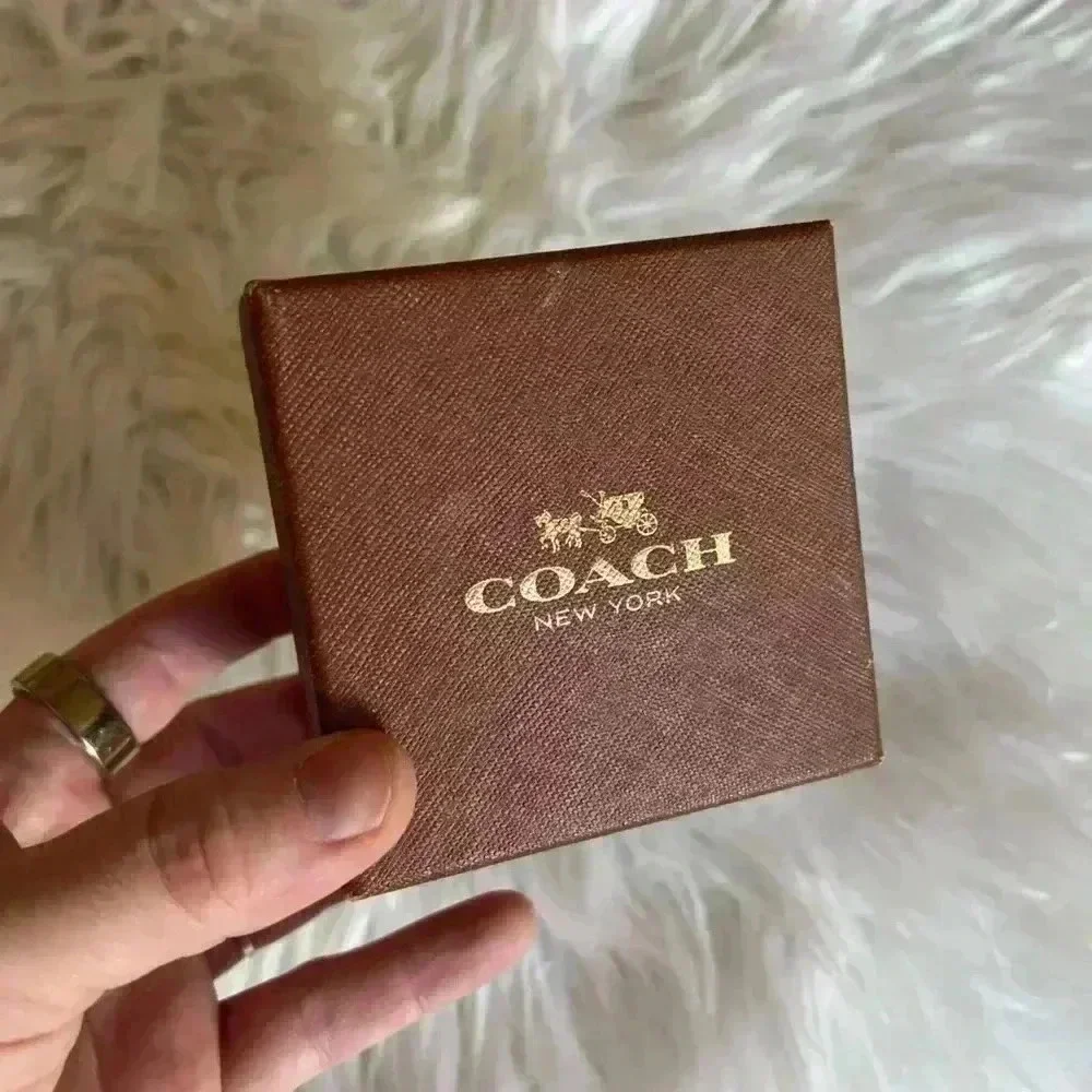 COACH BROWN WATCH GIFT BOX WITH WARRANTY/MANUAL BOOKLET